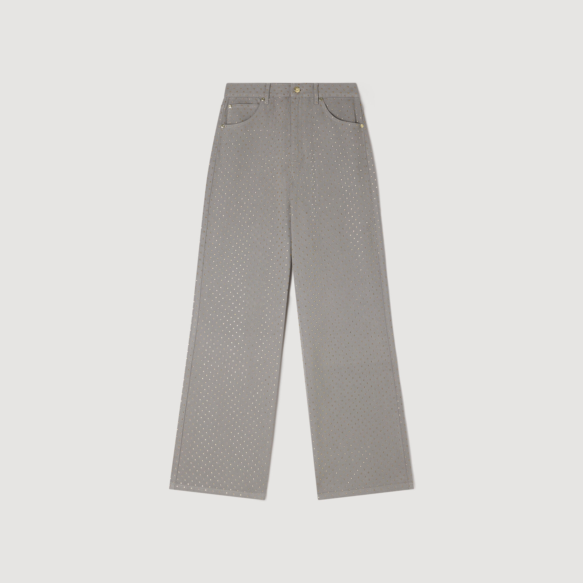 Glasstudsdekorerade jeans