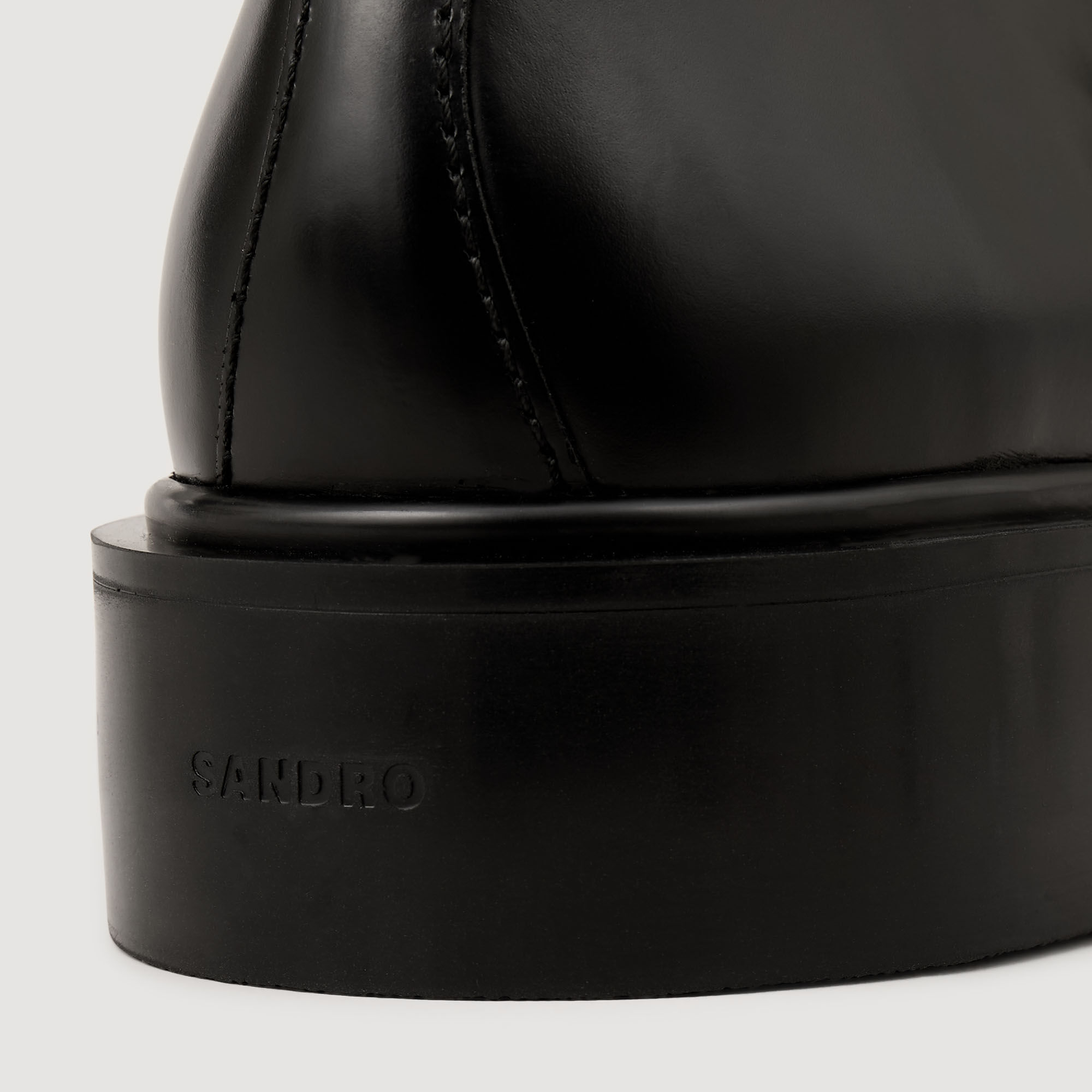 Glaserat läderloafers
