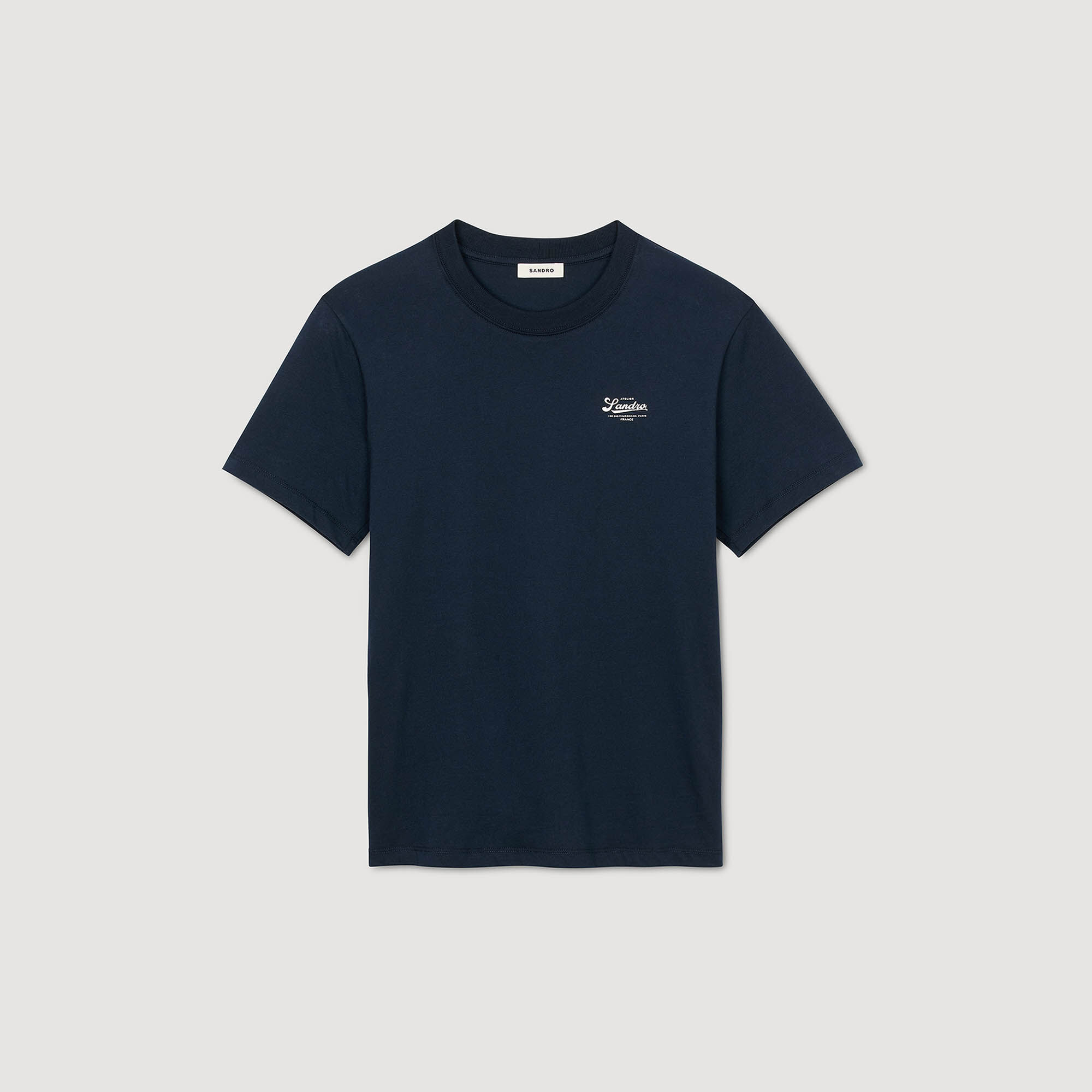 T-shirt med applikationslogotyp