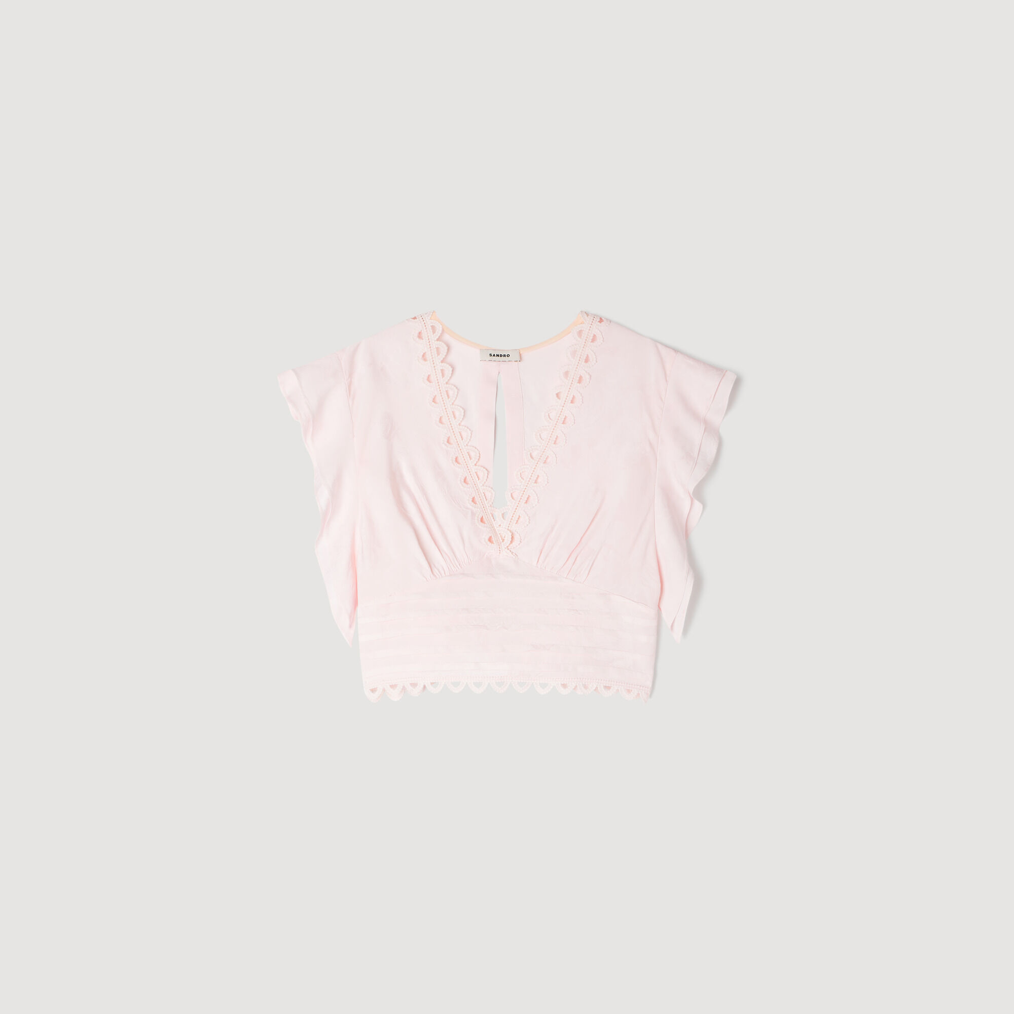 Blomstrigt jacquard-korttopp