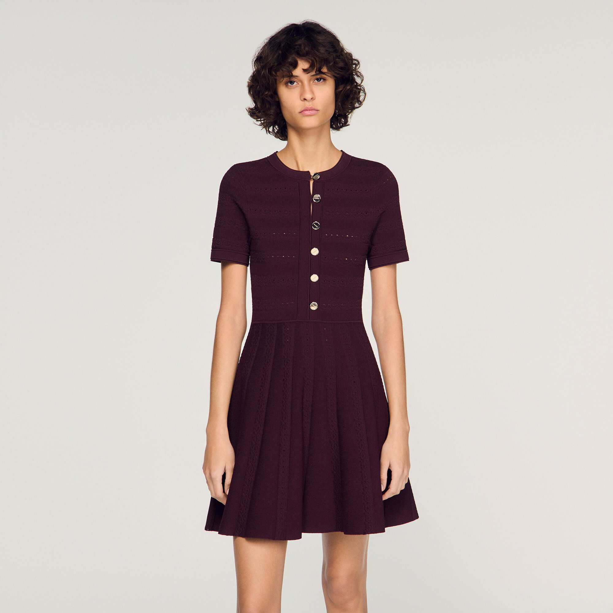 Blomstertryckt tröja minidress