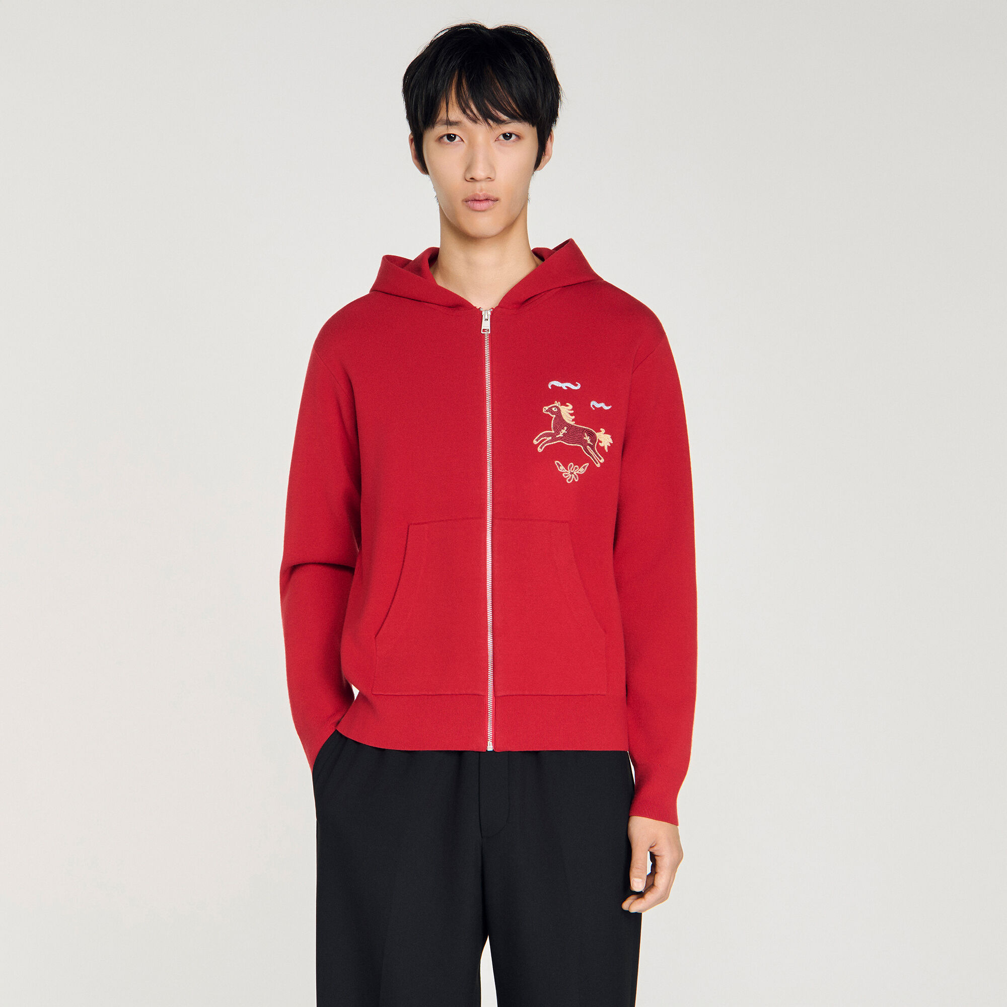 Djurfärgad knappad cardigan