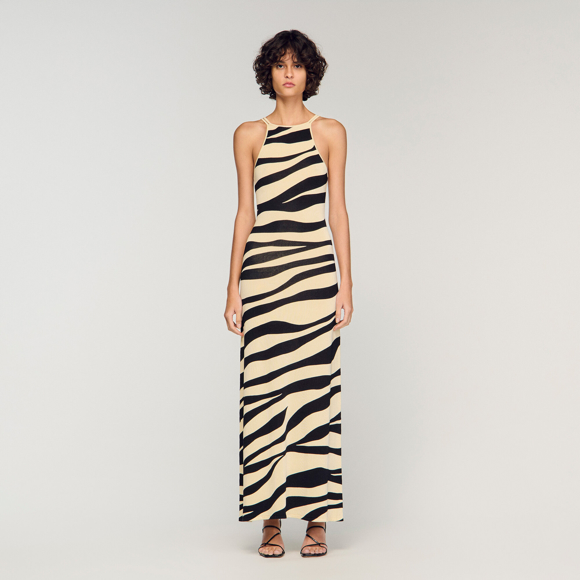 Zebrafärgad strumpdress