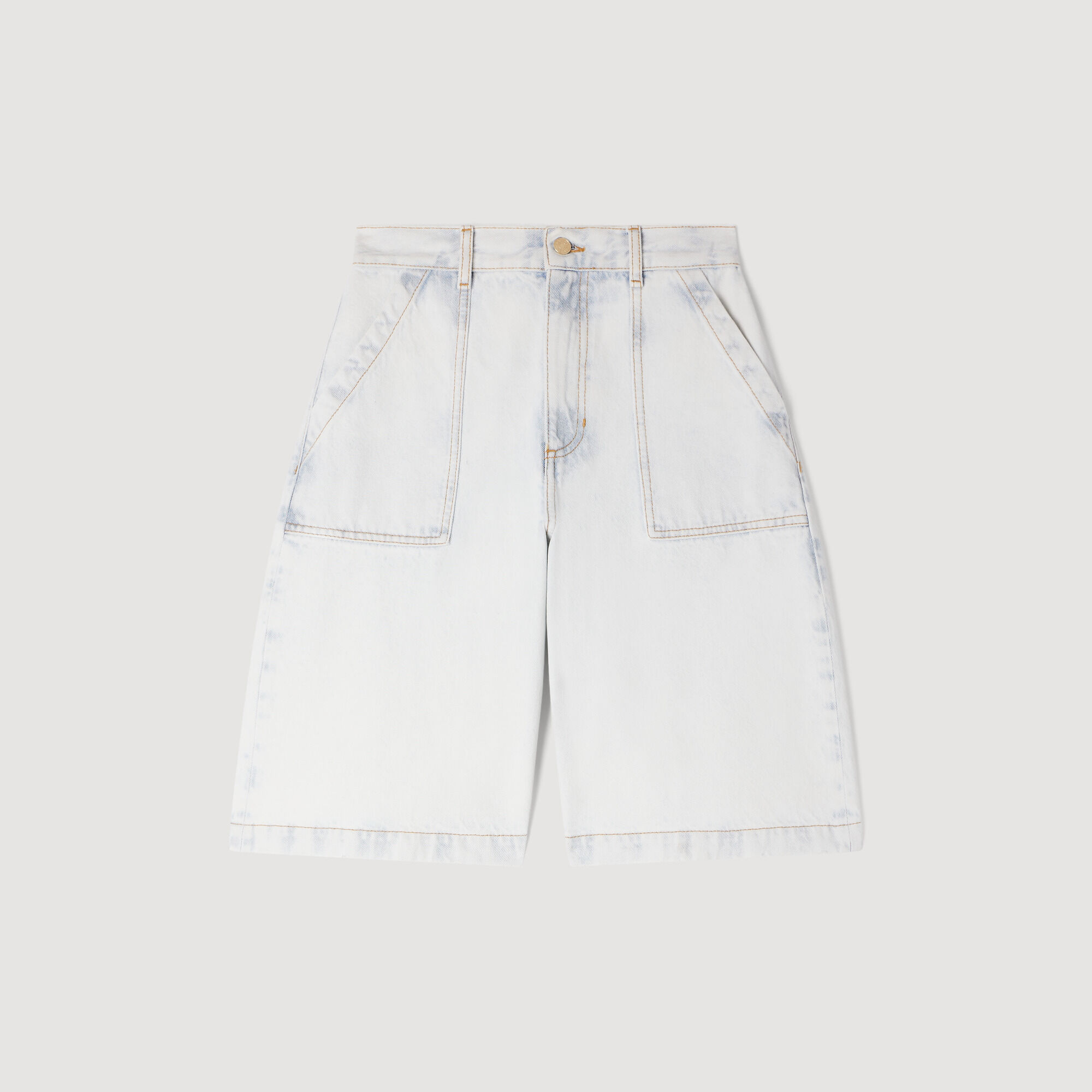 Vårdad denim Bermashort