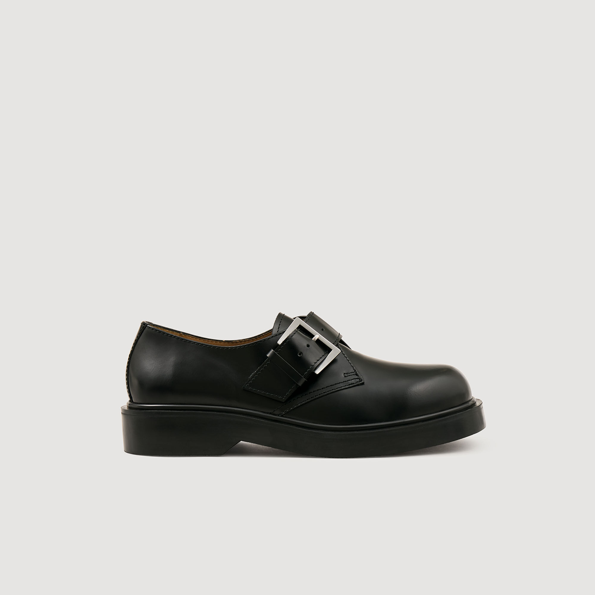 Glaserat läderloafers