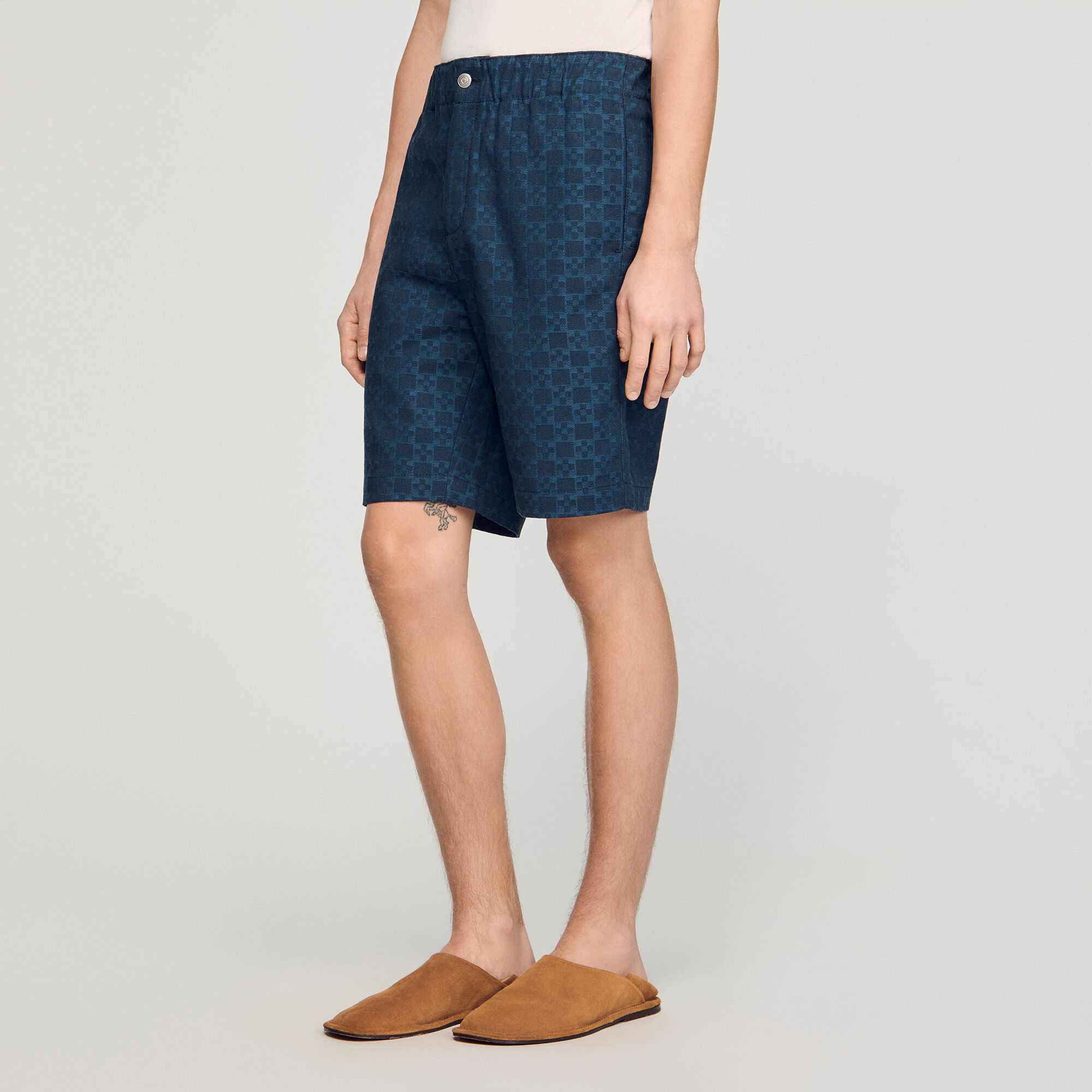 Square Cross jeansshorts