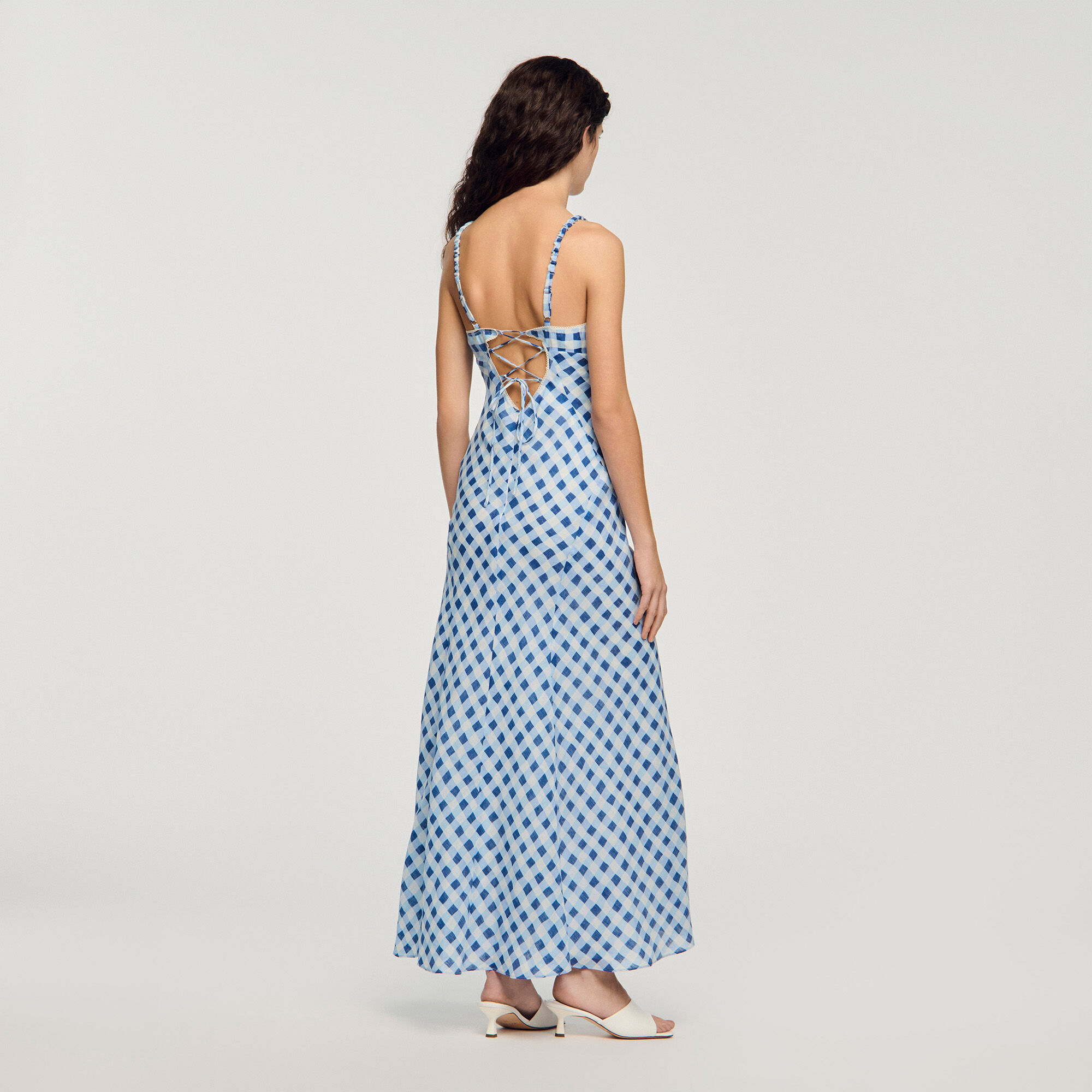 Ginghamlinne maxi dress