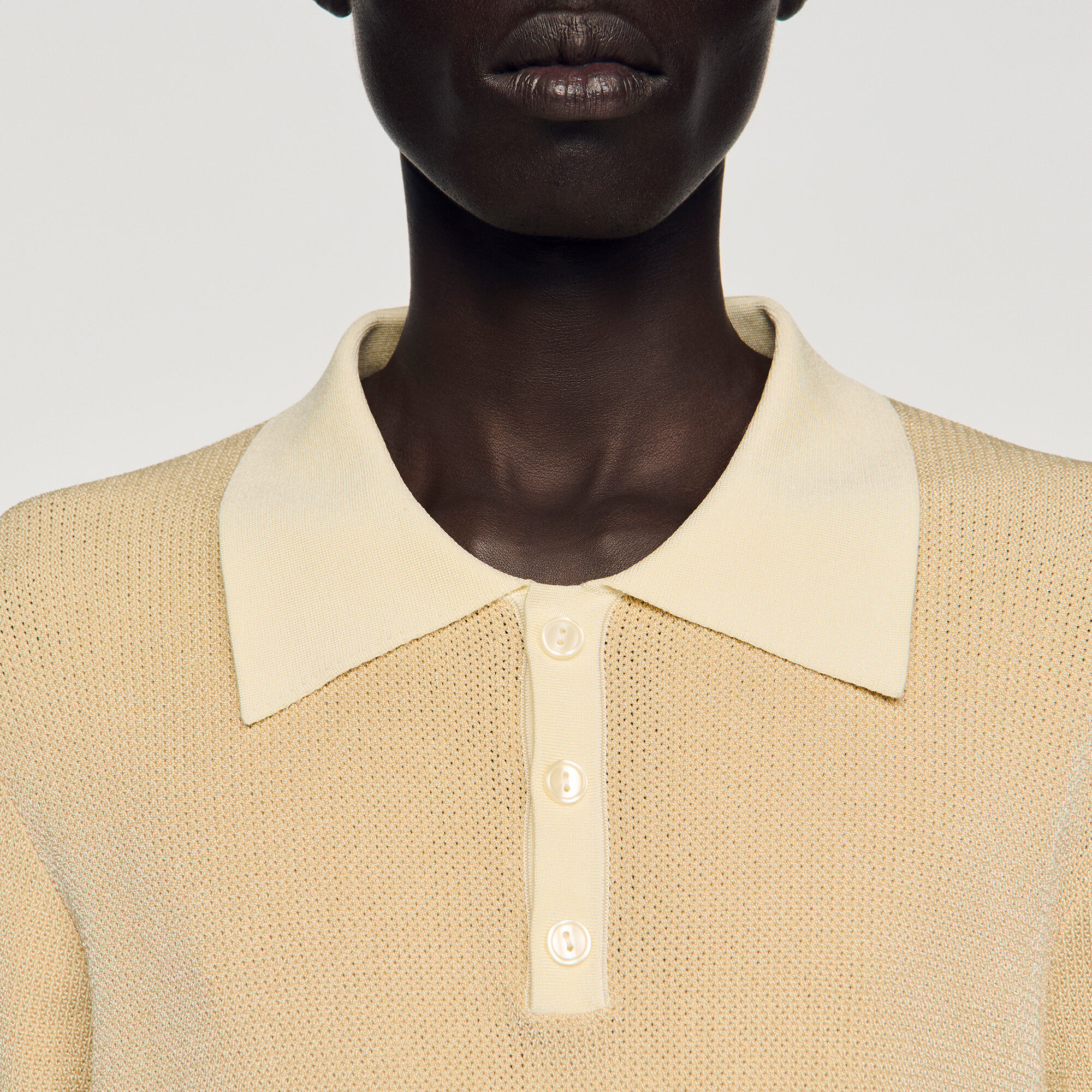 Tvåtonad poloshirt