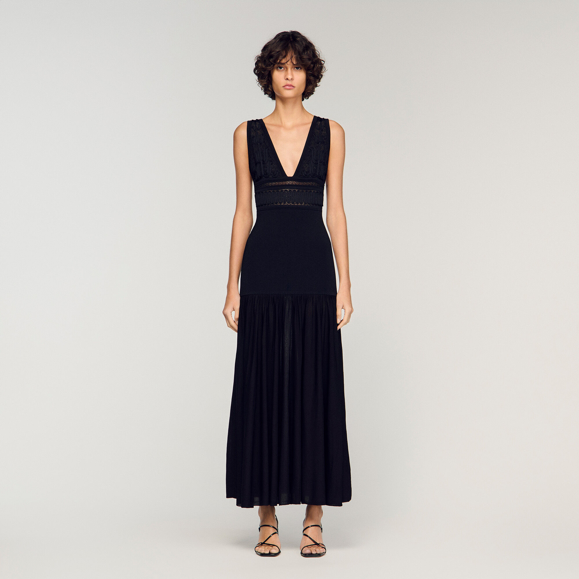 Rynkad tröja maxi-dress
