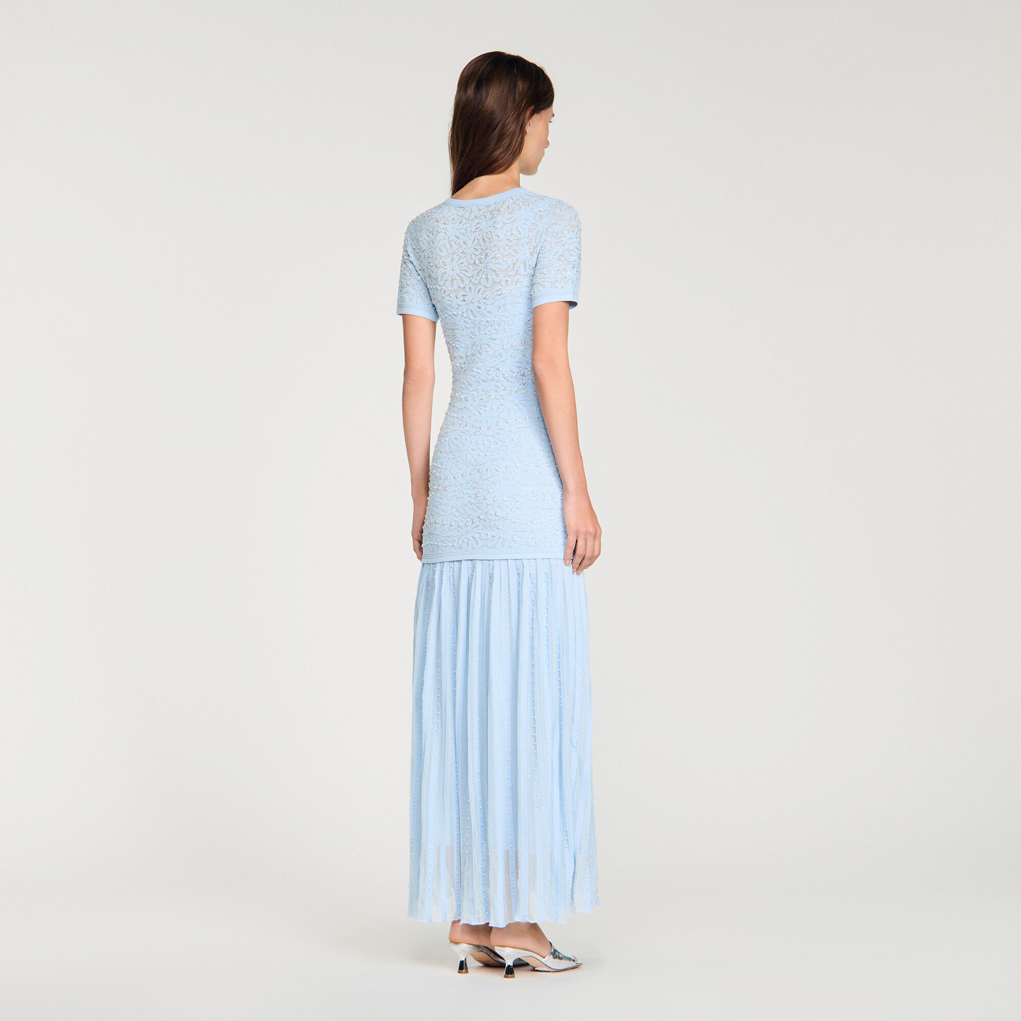 Knäppad tröja maxi dress
