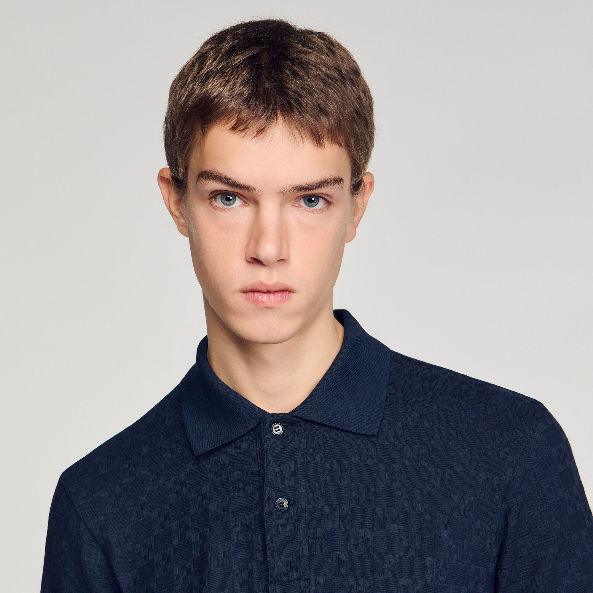 Square Cross jacquardpolo