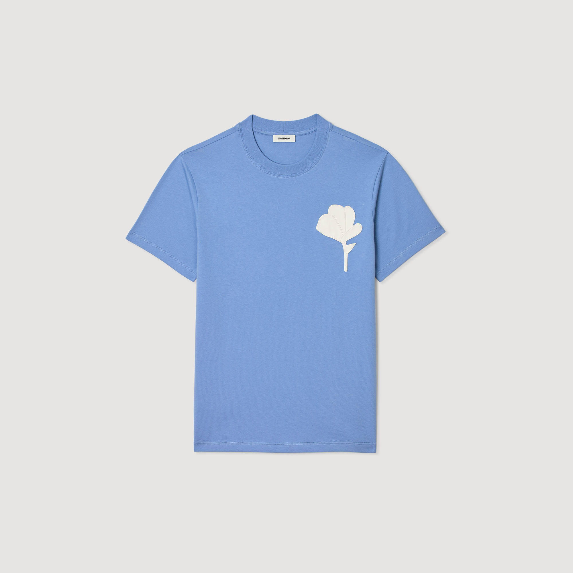 T-shirt med blomstertygl