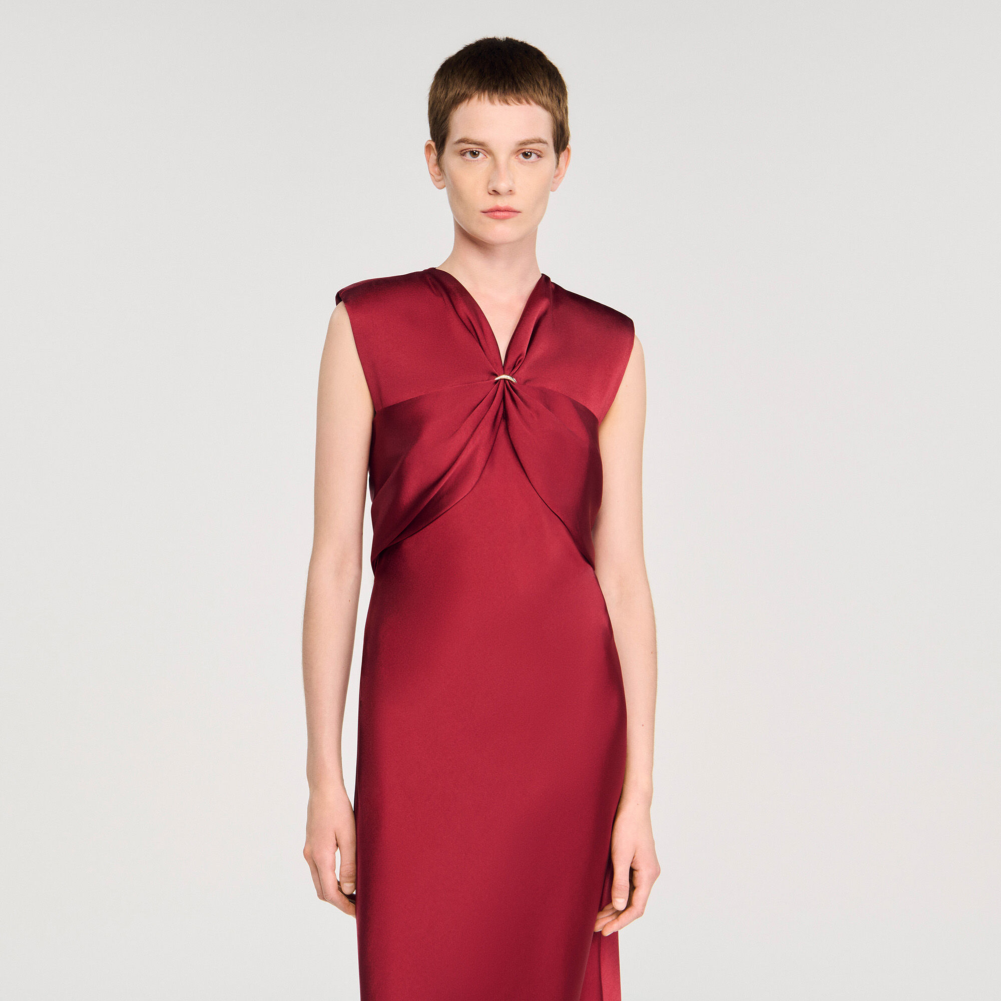 V-hals maxi dress
