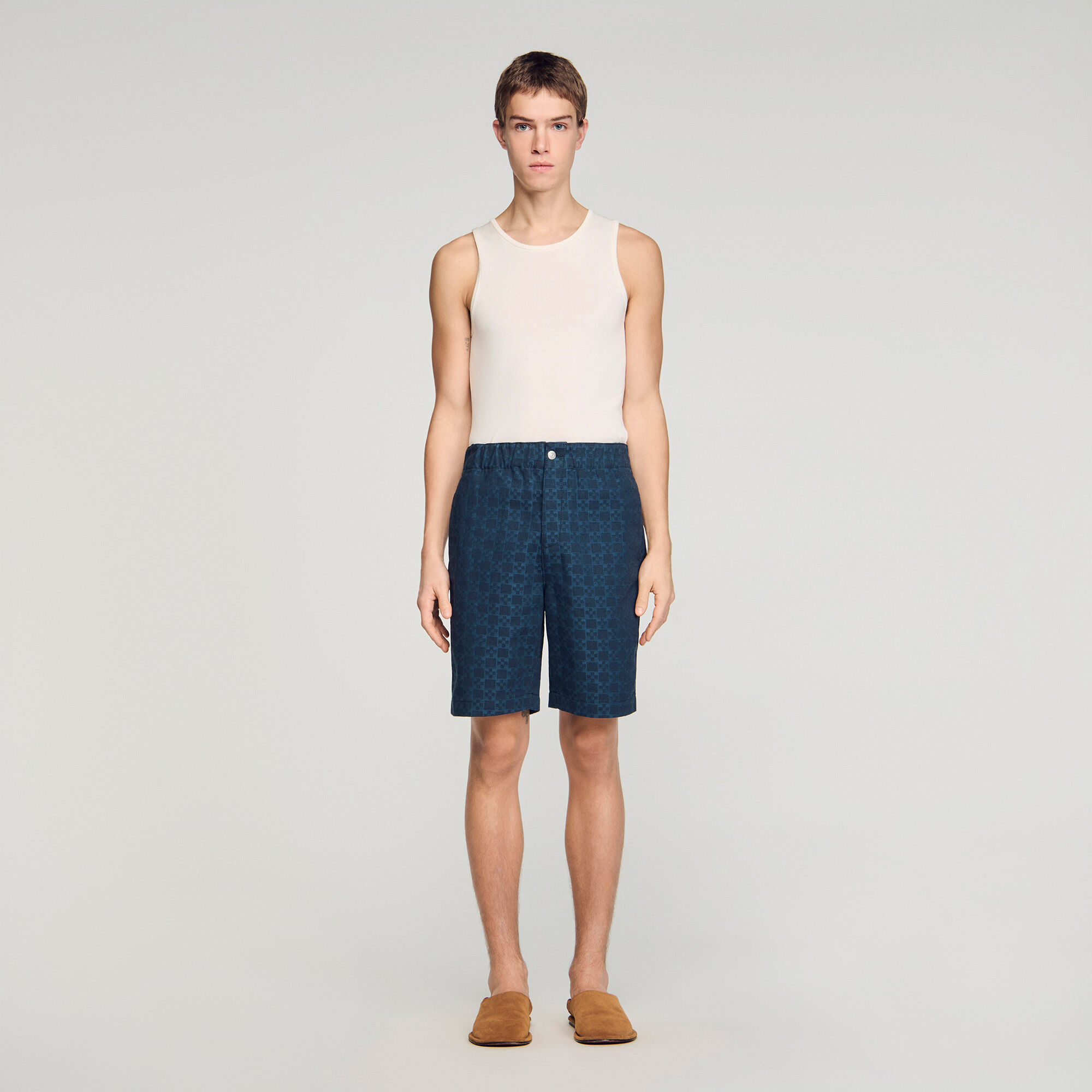 Square Cross jeansshorts