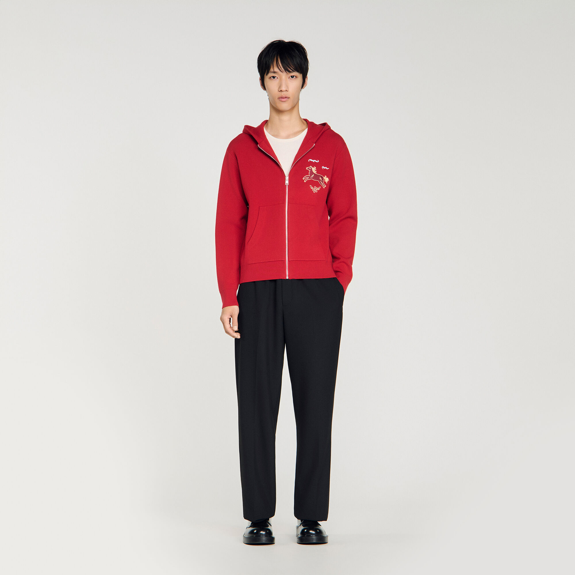 Djurfärgad knappad cardigan