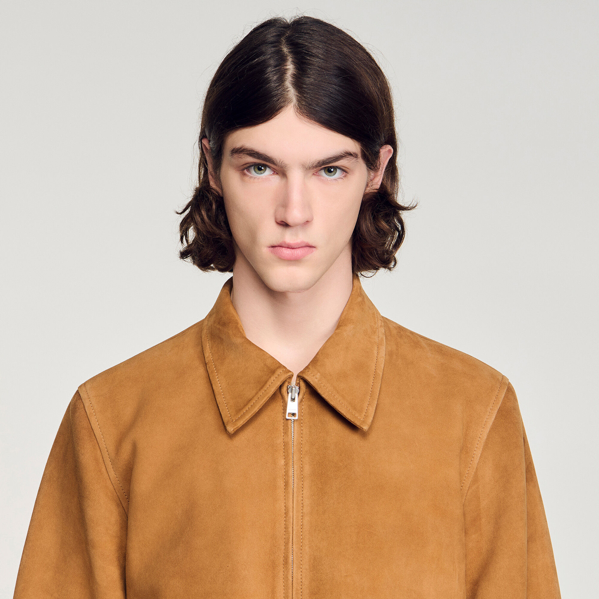 Suede läderjacka