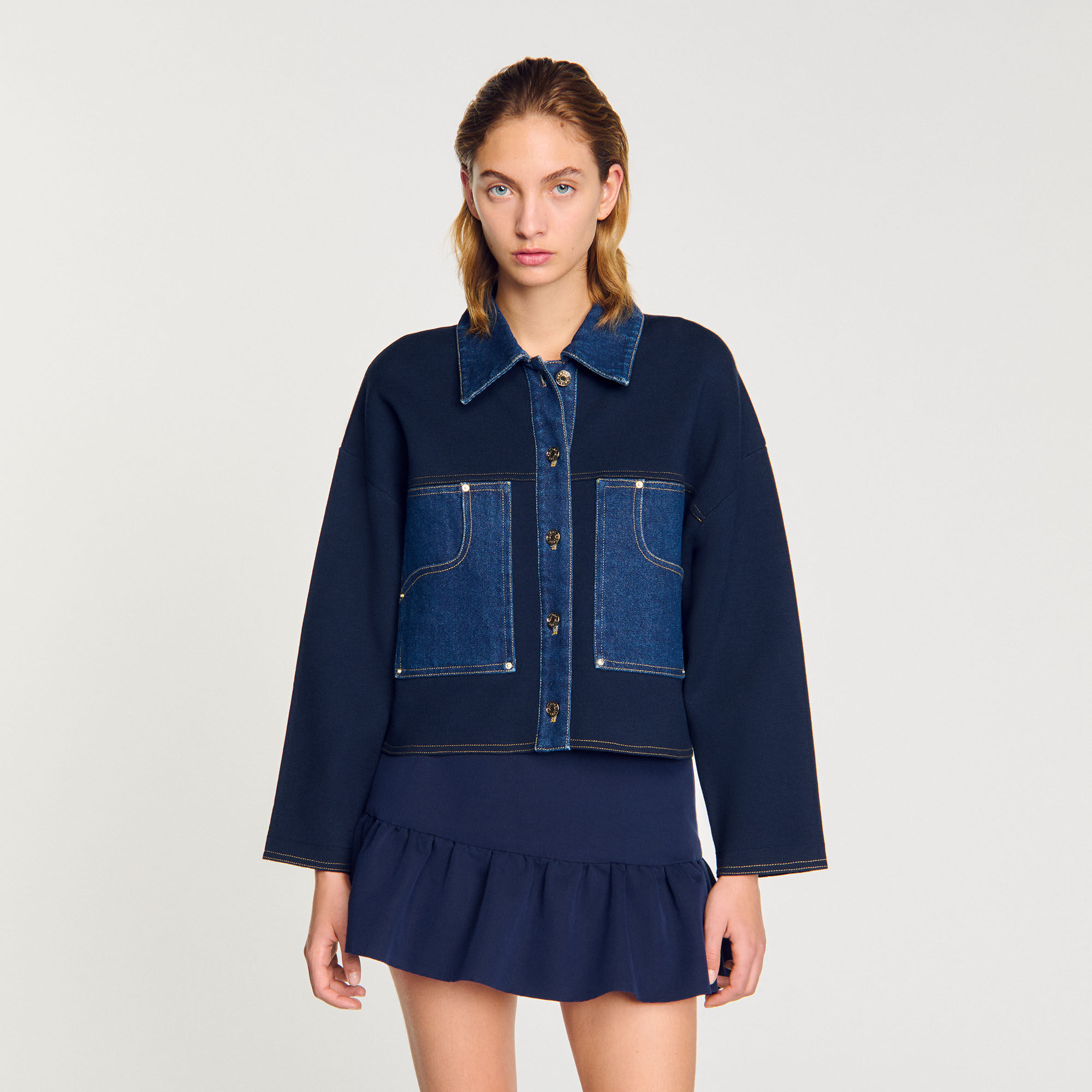Bukettkort i denim