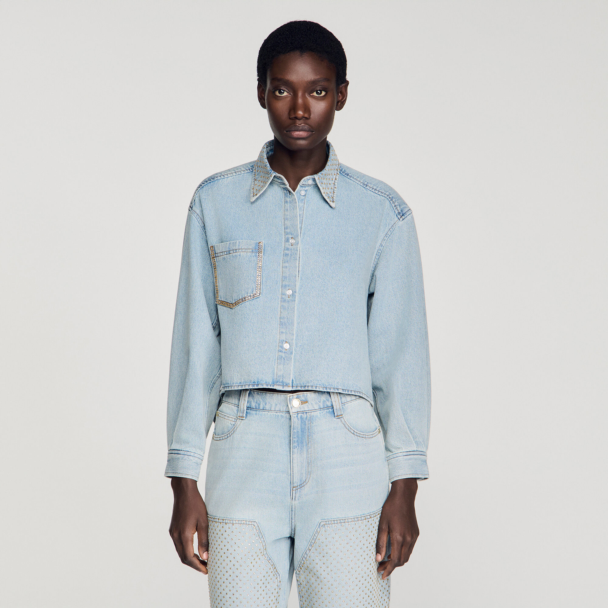Strassklippt denimshirt