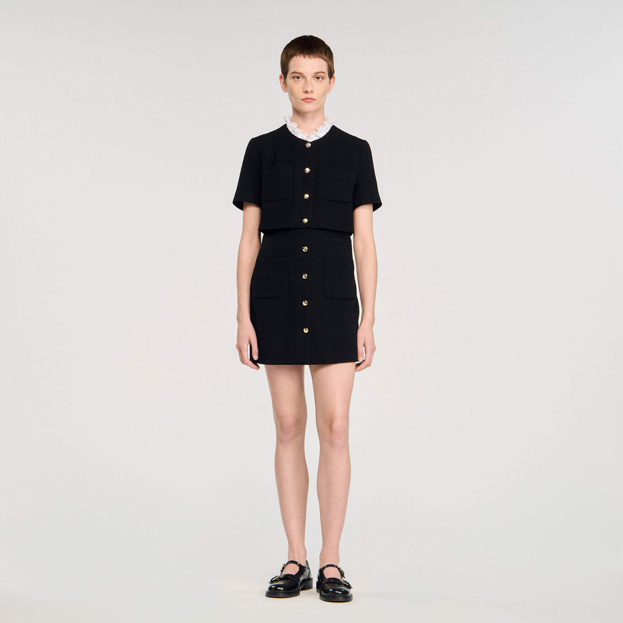 Minidress med avtagbar krave