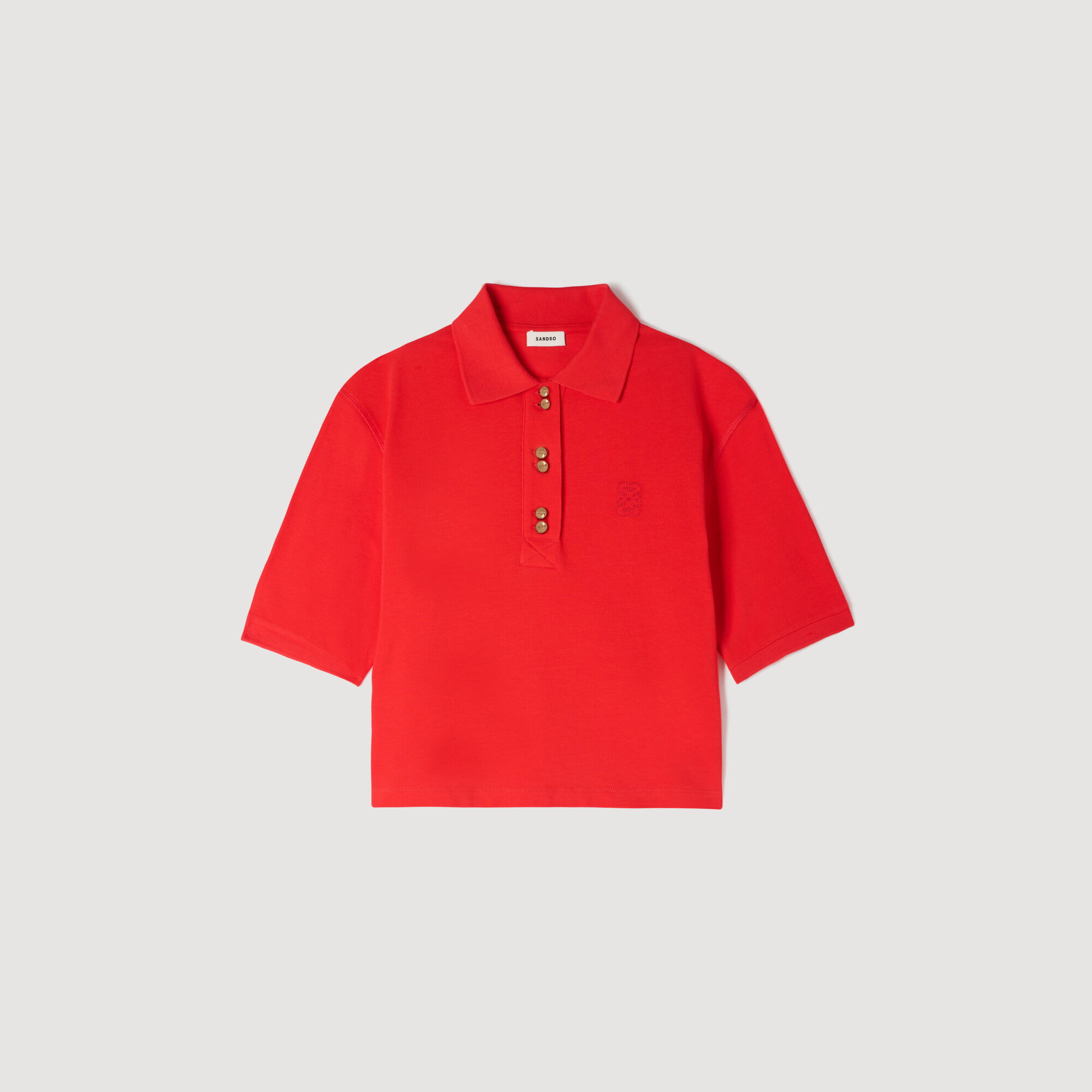 Snygg knappad polo-tröja