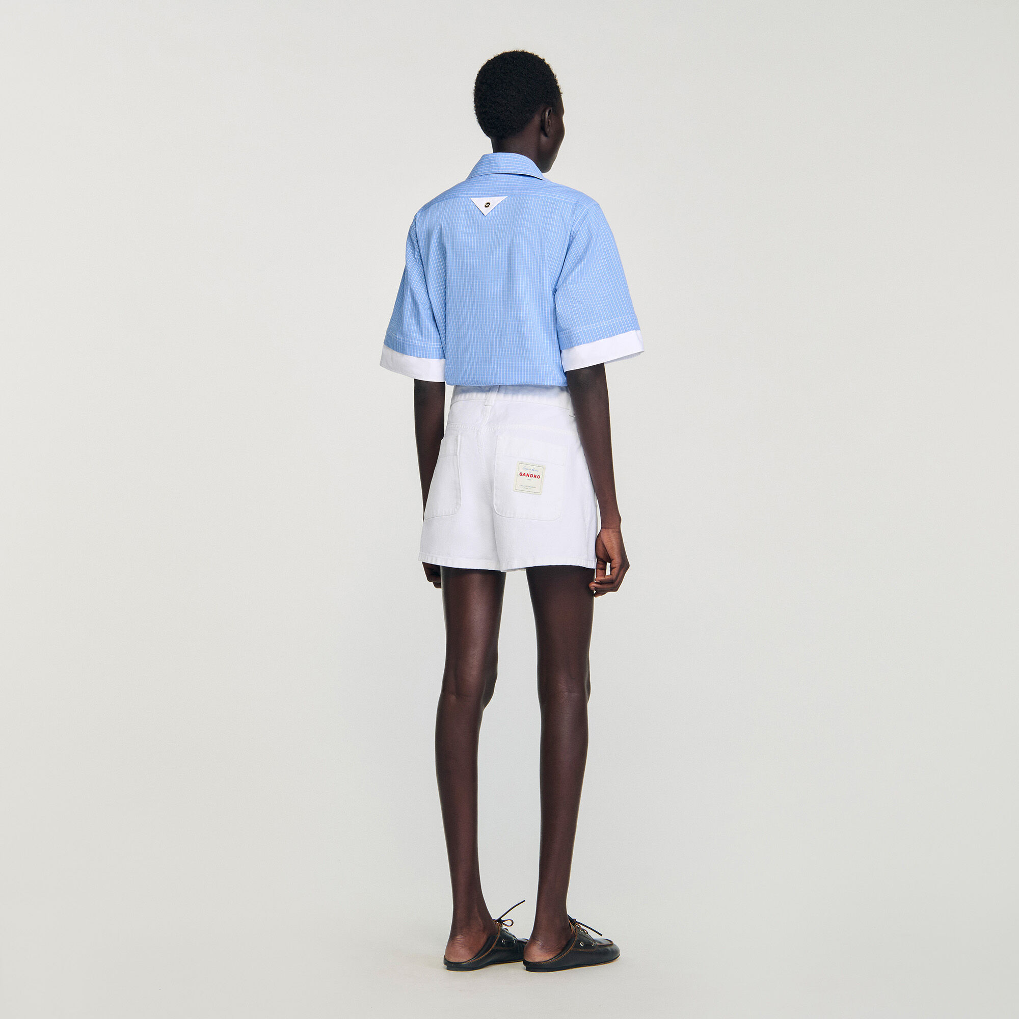 Höga midjans jeansshortar