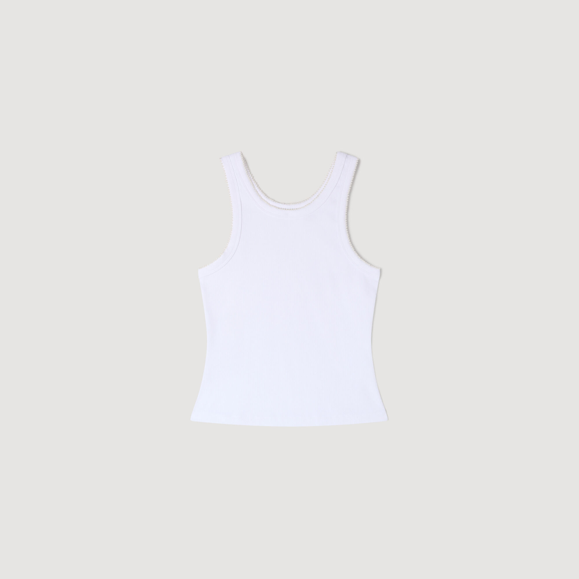 Bordad ribbad vesttopp