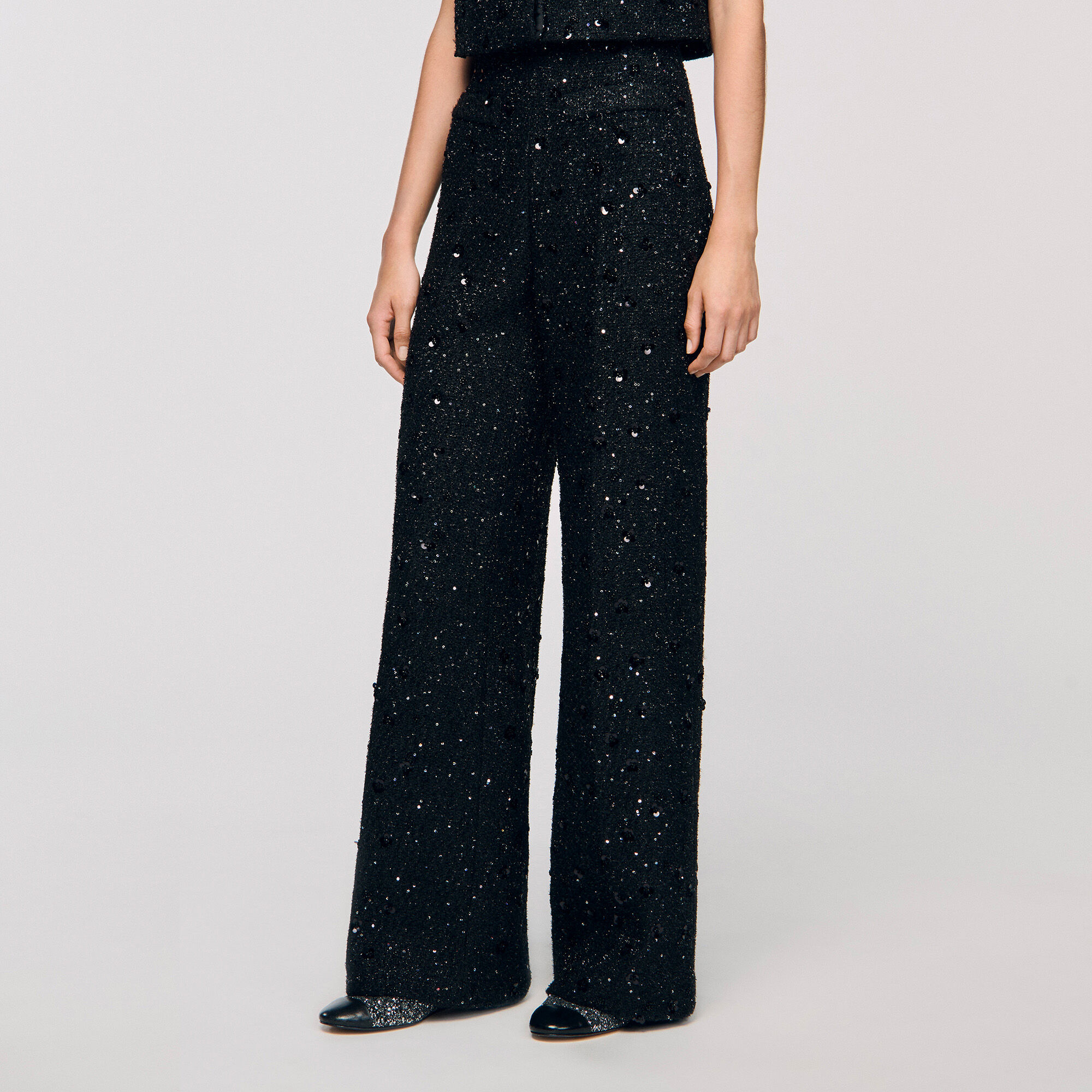 Strass tweedbyxor
