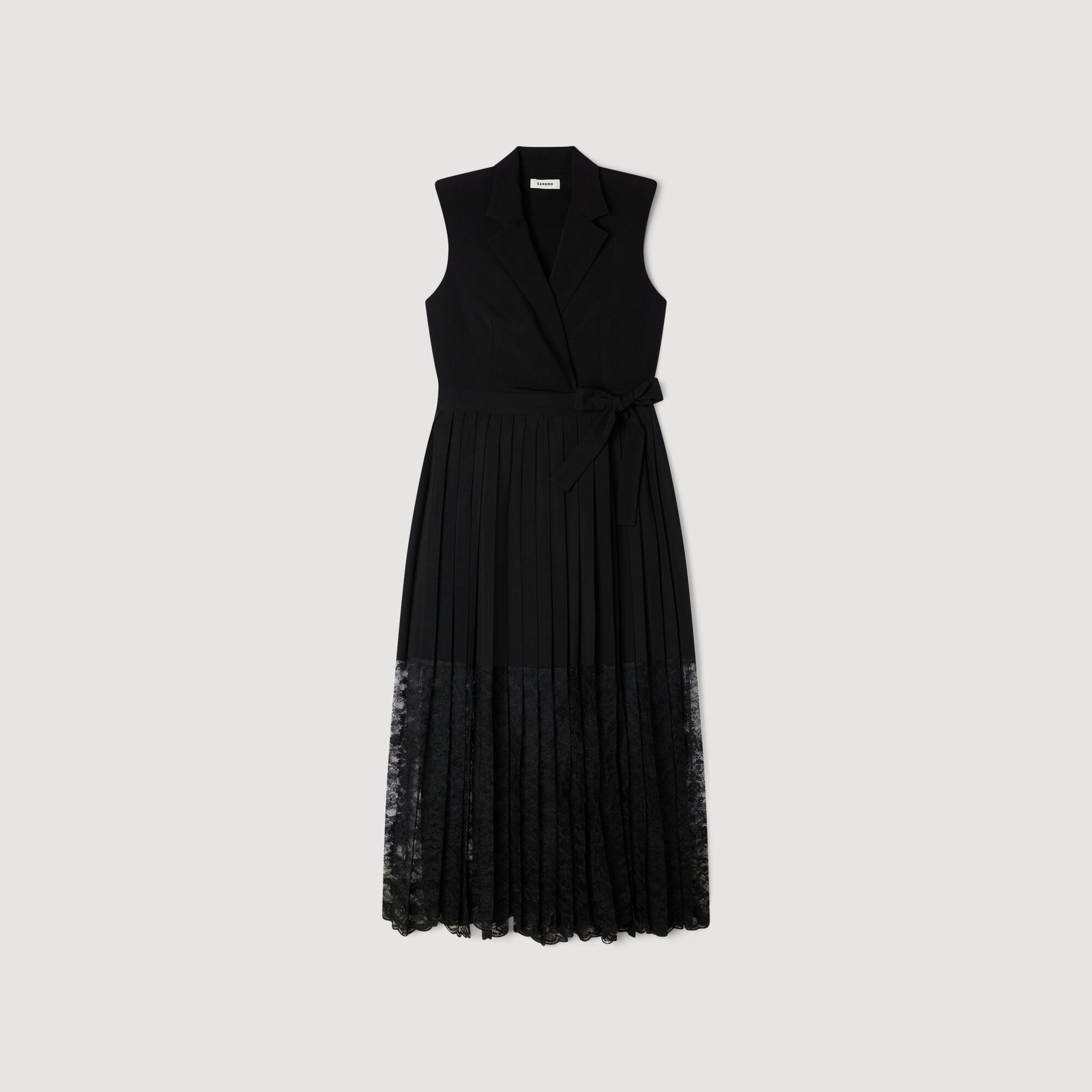 Läderkragen midi-dress