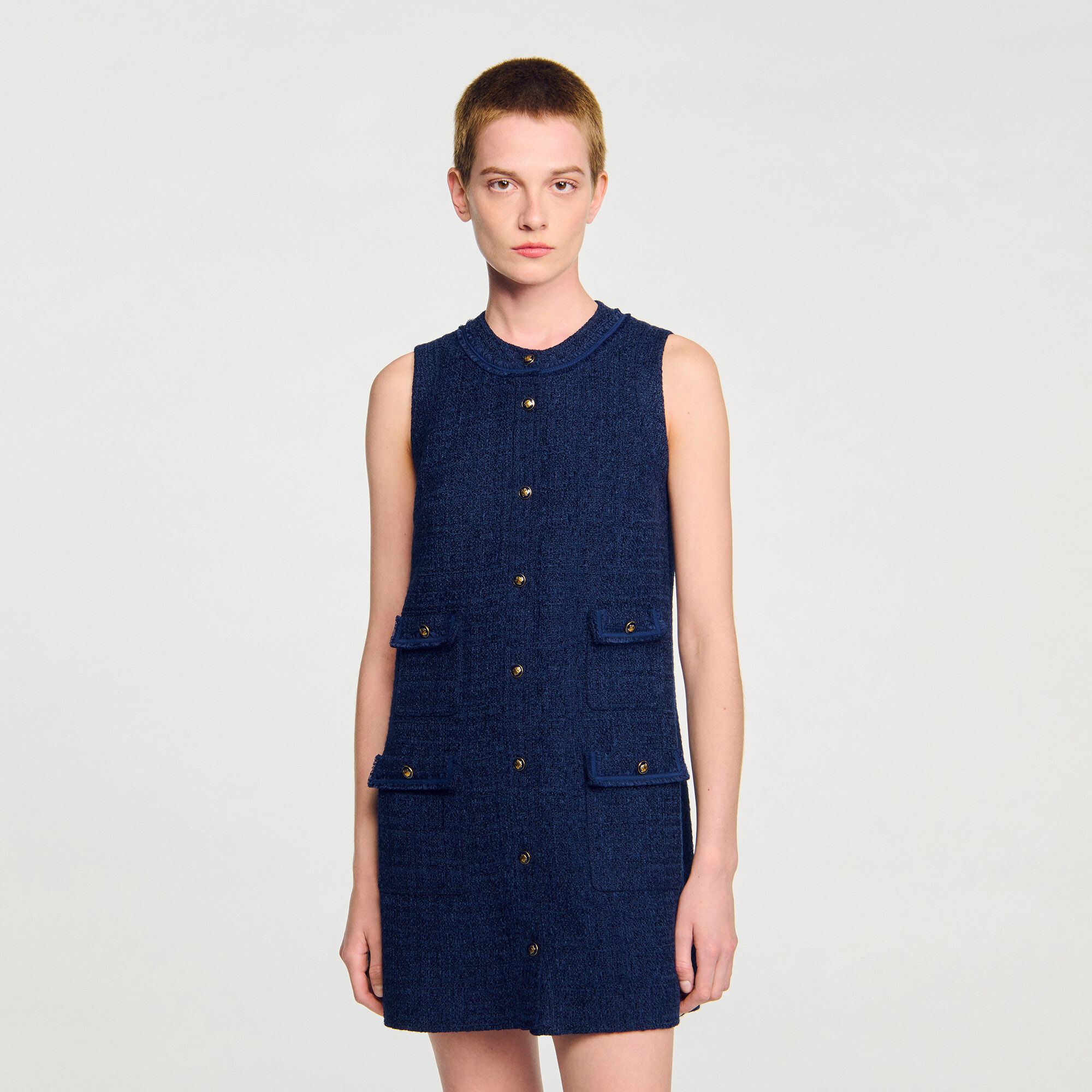 Guldknapp mini tweeddress