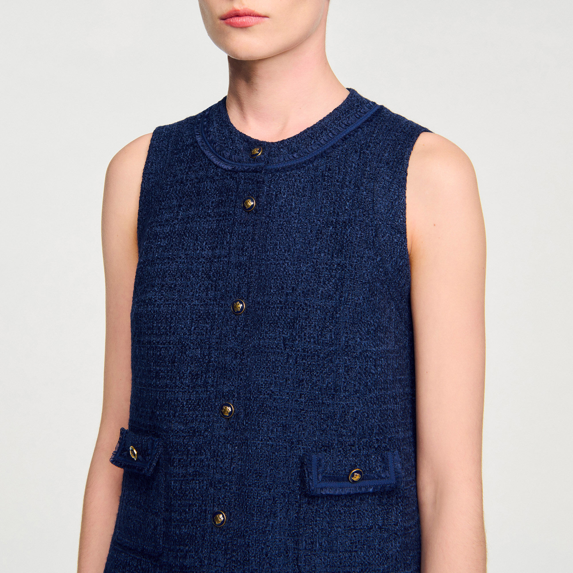 Guldknapp mini tweeddress