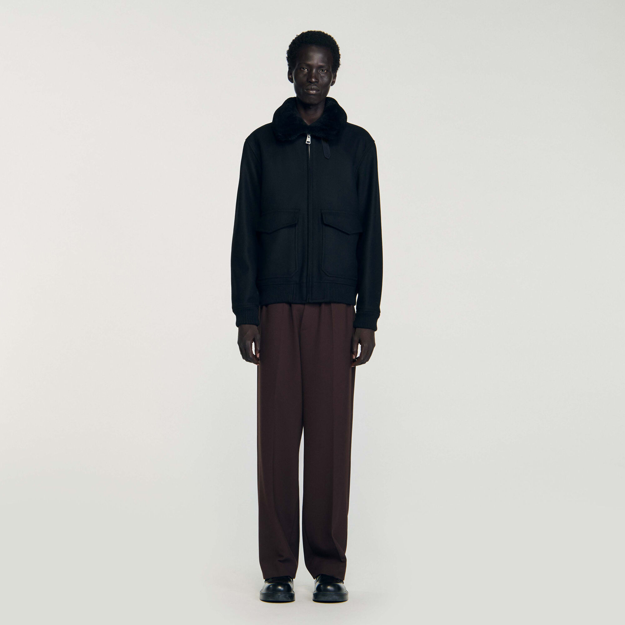 Wolokläd med shearling
