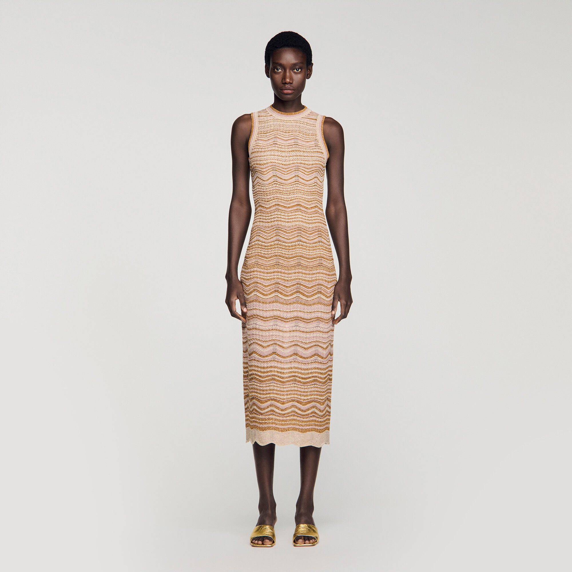 Snygg strumpvård midi-dress