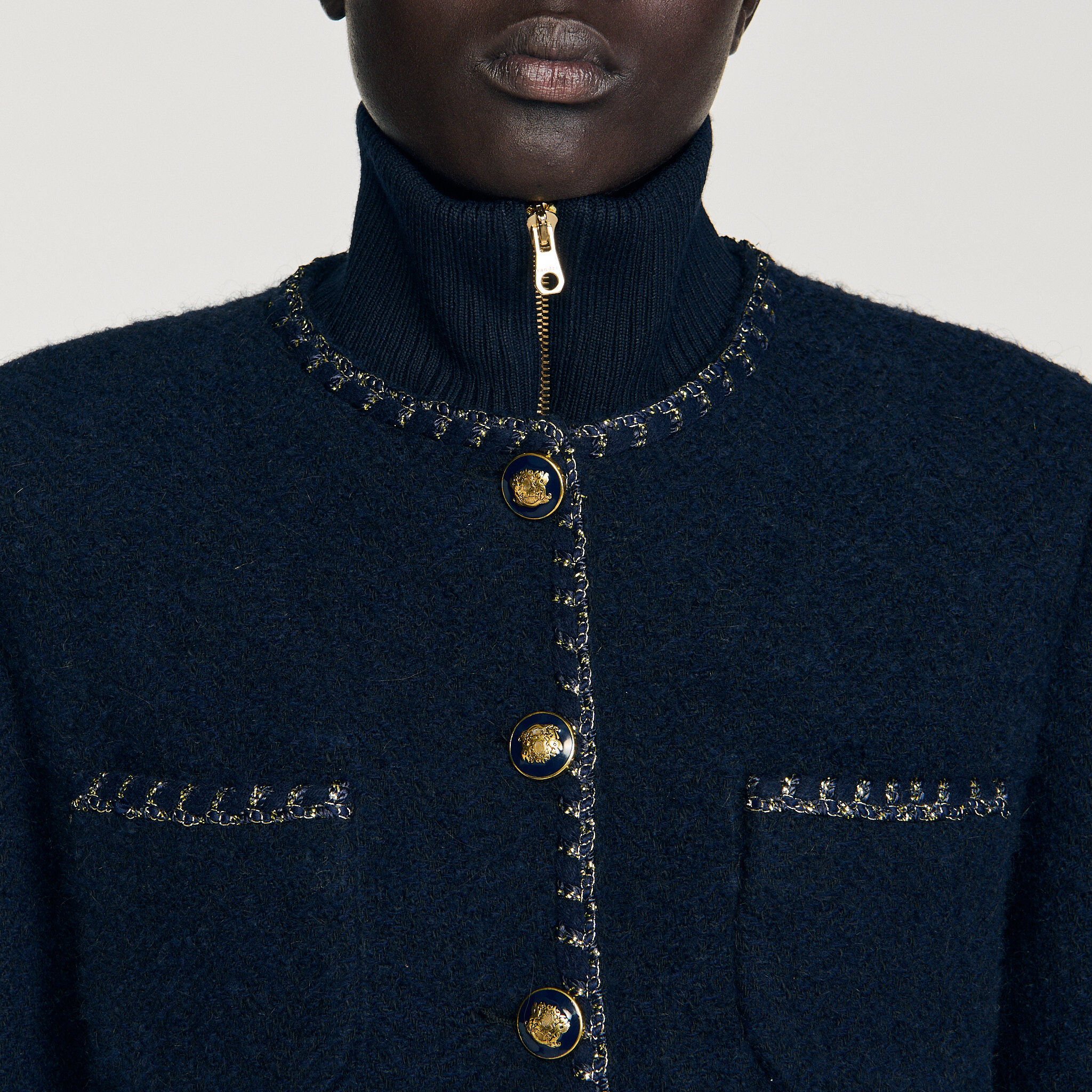 Tvåkamratjacket med avtagbar krage